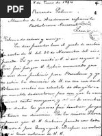 Carta Soledad Acosta de Samper A Ricardo Palma