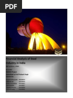 Steel industry financial Analysis