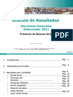 Analisis Post Electoral - Provincia de Buenos Aires - Elecciones Generales A Gobernador