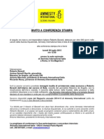 Conferenza Stampa Amnesty International - Roberto Berardi
