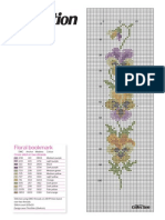 Floral Bookmark: Cross Stitch in Two Strands