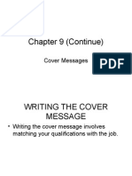 Chapter 9 (Continue) : Cover Messages