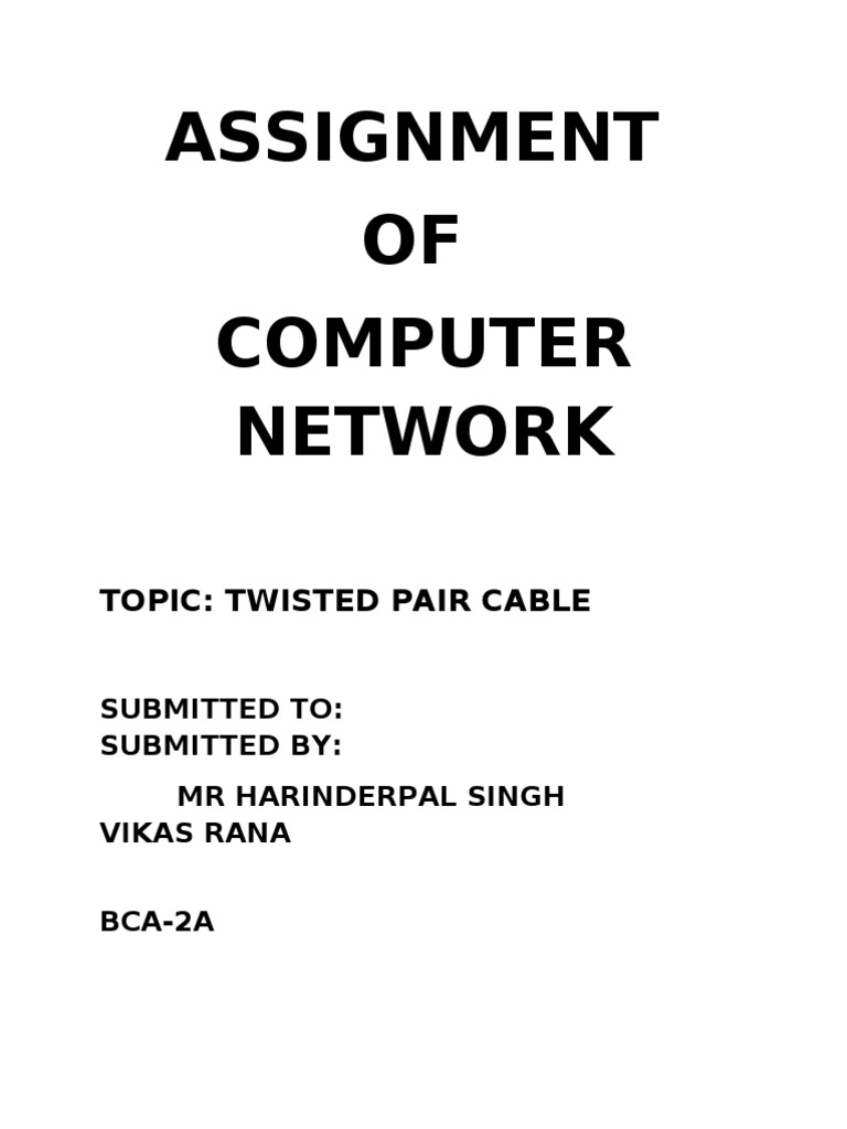 Twisted Pair Cable | PDF | Coaxial Cable | Media Technology