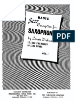 Basic Jazz Conception For Saxophone Volume 1