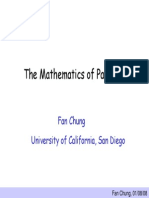 The Mathematics of Pagerank: Fan Chung University of California, San Diego