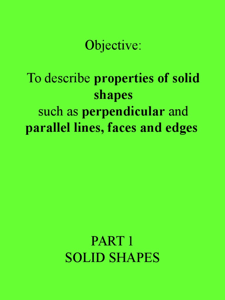 Properties of 2D and 3D Shapes | PDF | Perpendicular | Shape