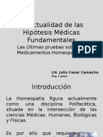 La Actualidad de Las Hipótesis Medicas Fundamentales