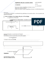 Cours - Physique Champ Magnetique Creé Par Un Courant Continu - 3ème Sciences Exp MR Lassaad Sassi