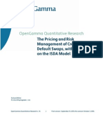 Pricing and Risk Management Credit Default Swaps Opengamma