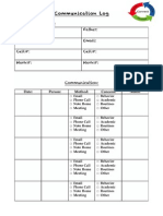 Parent Teacher Communication Log