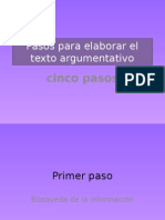 Pasos Para Elaborar El Texto Argumentativo