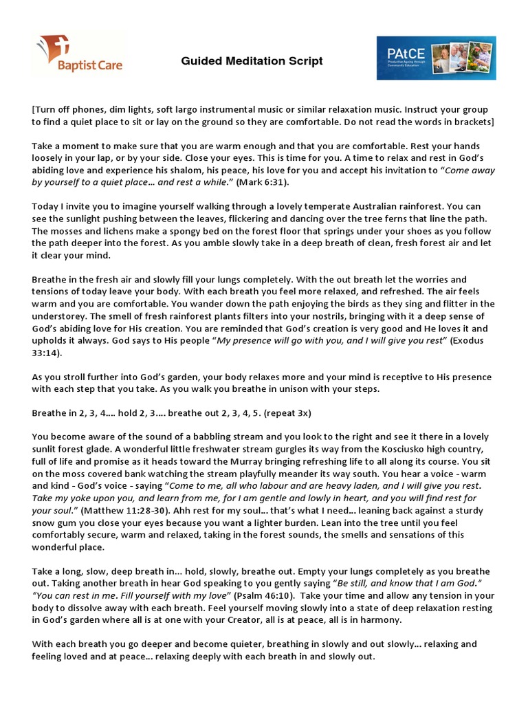 Yoga meditation script