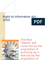 Right To Information Act - 2005