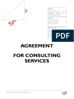 Agreement For Consulting Services Template Sample