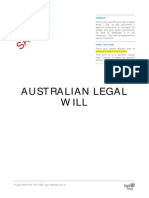 Australian Legal Will Template Sample