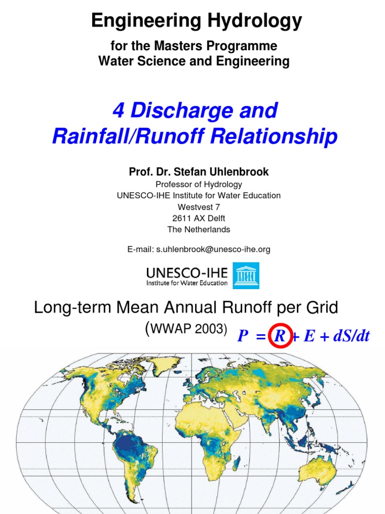 Eng Hydrology Uhlenbrook 4 | PDF | Discharge (Hydrology) | Drainage Basin
