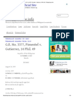 G.R. No. 3377 Pimentel v. Gutierrez 14 Phil. 49