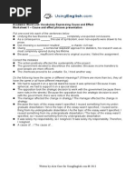 Academic Word List Vocabulary Expressing Cause and Effect
