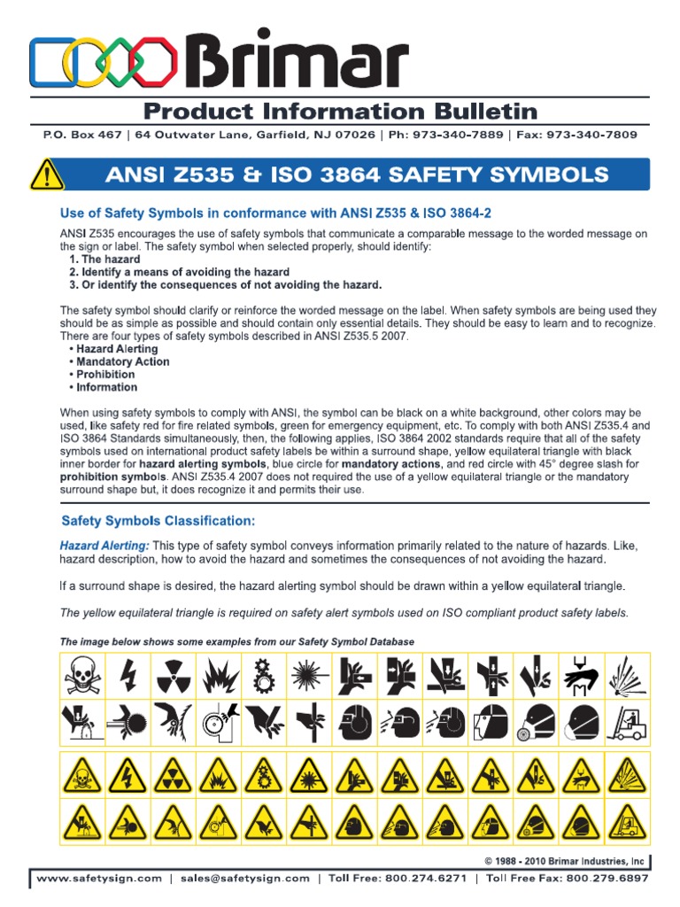 Ansi Safety Symbols Pdf