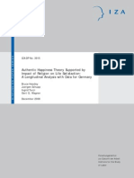 Authentic Happiness Theory Supported by Impact of Religion On Life Satisfaction. A Longitudinal Analysis With Data For Germany