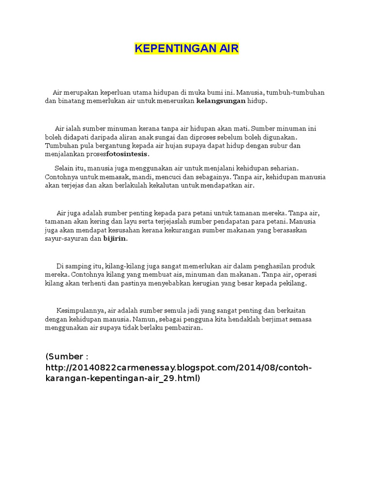Kepentingan Air Pdf