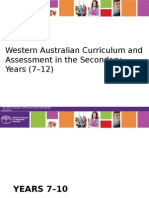 Ceo Presentation Roadshow 2015 - Western Australian Curriculum and Assessment in The Secondary Years (7-12)