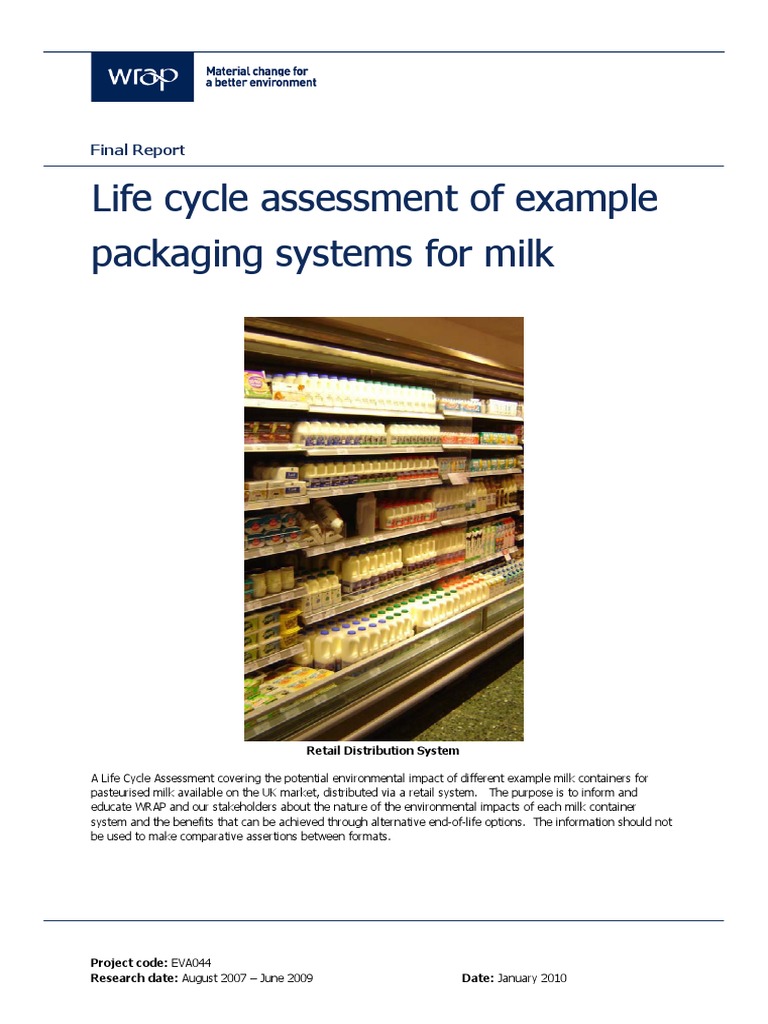 Life Cycle Assessment Example For Milk | PDF | Life Cycle Assessment ...