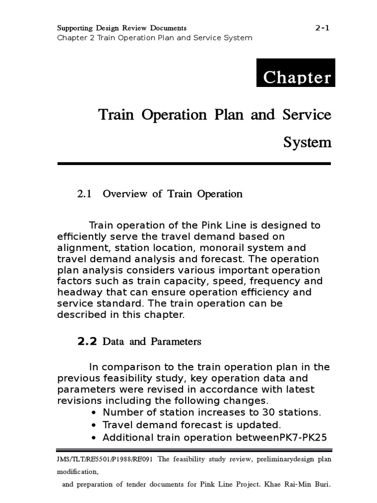 Pink Line Train Operation Plan | PDF | Rail Transport | Transport