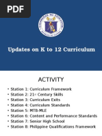 Updates On K To 12 Curriculum