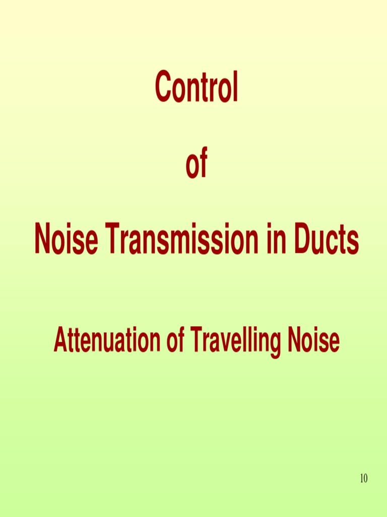 Control of Noise Transmission in Ducts | PDF