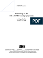 Proceedings of The 13th USENIX Security Symposium