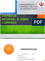 Planificación y control táctico de operaciones de Wilkins, A Zurn Company