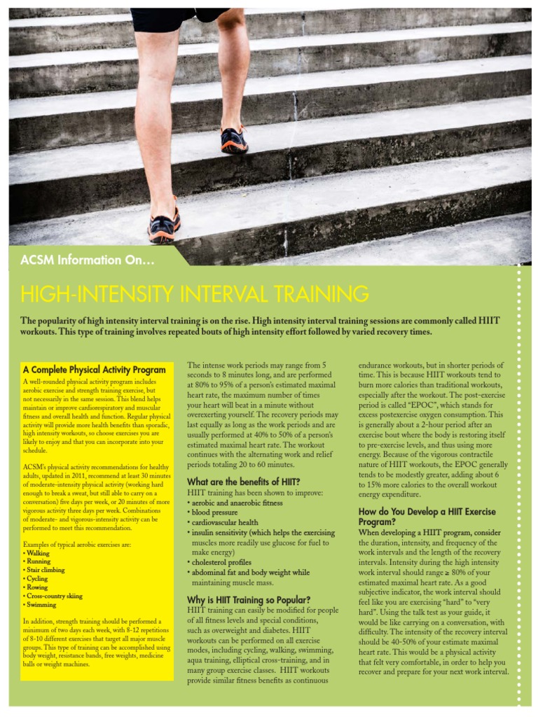 High Intensity Interval Training | PDF | High Intensity Interval ...