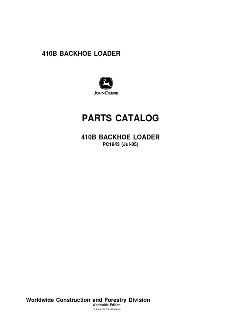 Manual 410b Pdf Loader Equipment Screw