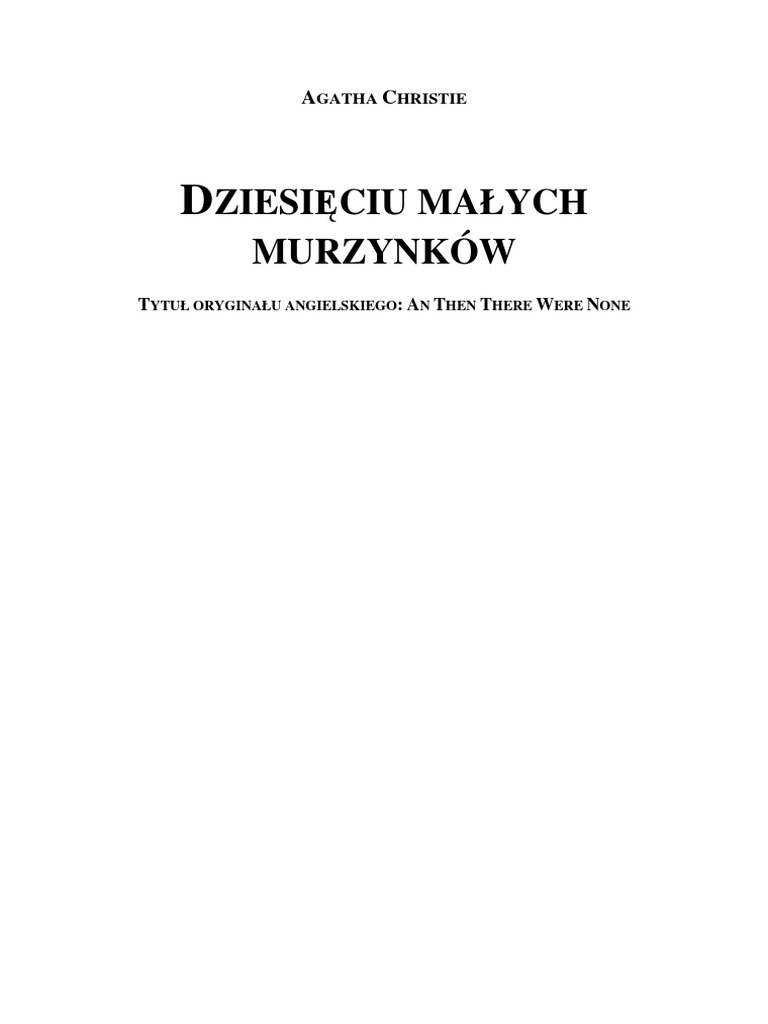 I Nie Było Już Nikogo Pdf