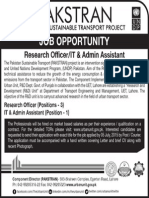 Job Opportunity: Research Officer/IT & Admin Assistant