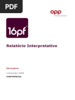 16PF Interpretive Report Portuguese-European