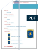 Accion Geologica de Las Aguas Subterraneas