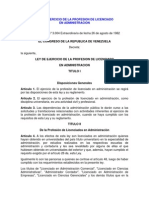 Ley de Ejercicio de La Profesión de Licenciado en Administración