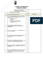 Checklist Audit OHSAS 18001