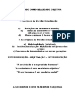 A Sociedade Como Realidade Objetiva e Subjetiva