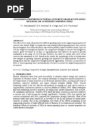 Engineering Properties of Normal Concrete Grade 40 Containing Rice Husk Ash at Different Grinding Times