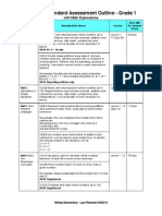 Grade 1 - Math Unit Standards-Based Assessments