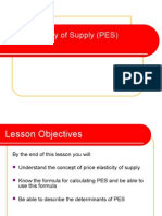 Price Elasticity of Supply (PES)