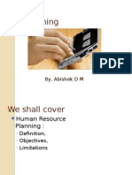 HR Planning: By, Abishek D M