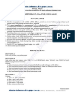 Petunjuk Pengerjaan Soal SPMK UB 2014 Kode 26