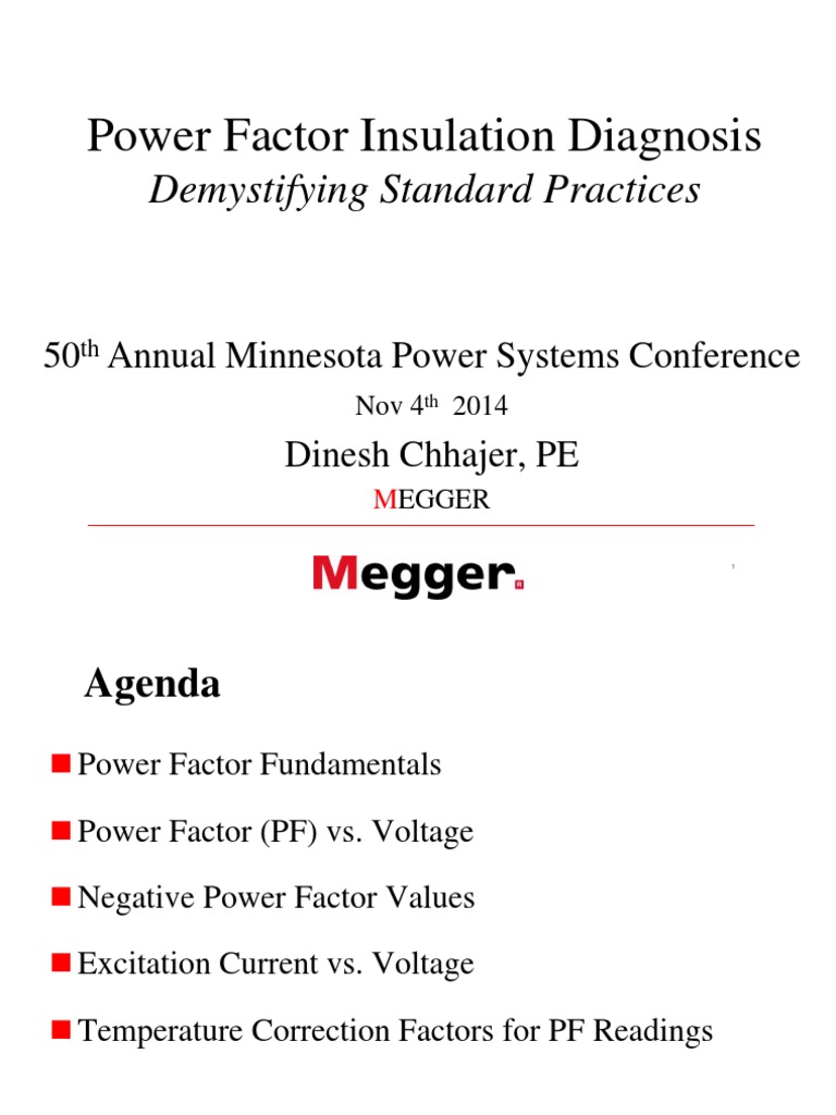Power Factor Insulation Diagnosis PDF Transformer Electric Current