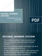 Digital Number System: Prepared By: Ms. Ivy Razonales