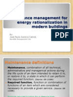 Maintenance Management For Energy Rationalization in Modern Buildings