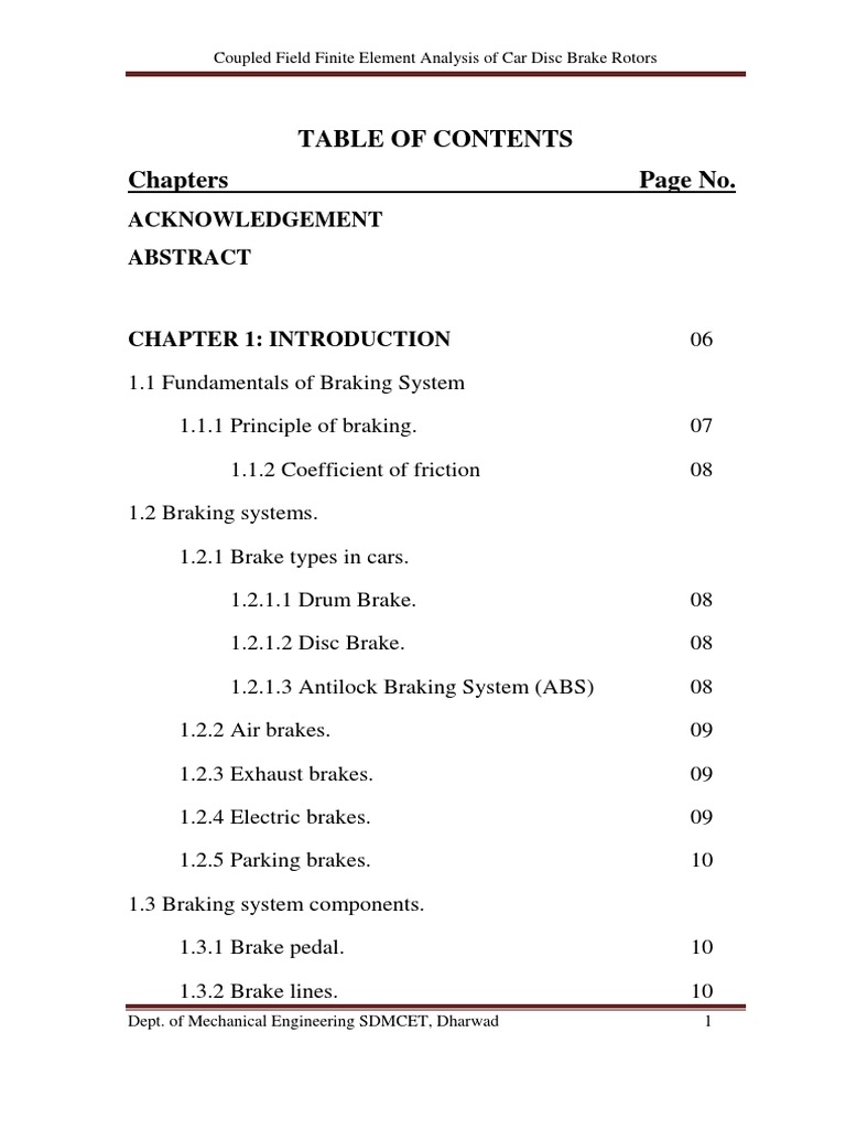 Project 1 PDF | PDF | Brake | Anti Lock Braking System
